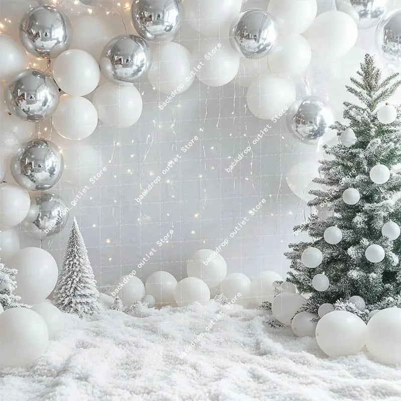 Christmas Celebration Photography Background Winter Window Glitter Xmas Tree Kids Family Portrait Decor Backdrop Photo Studio