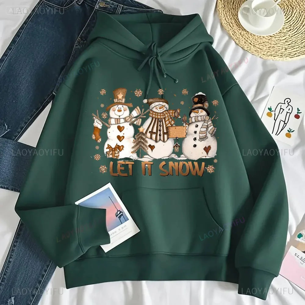 Funny Snowman Xmas Christmas Sweatshirt Let It Snow Sweatshirt Christmas Hoodie Winter Sweatshirt Snowman Hoodie Holiday Gift