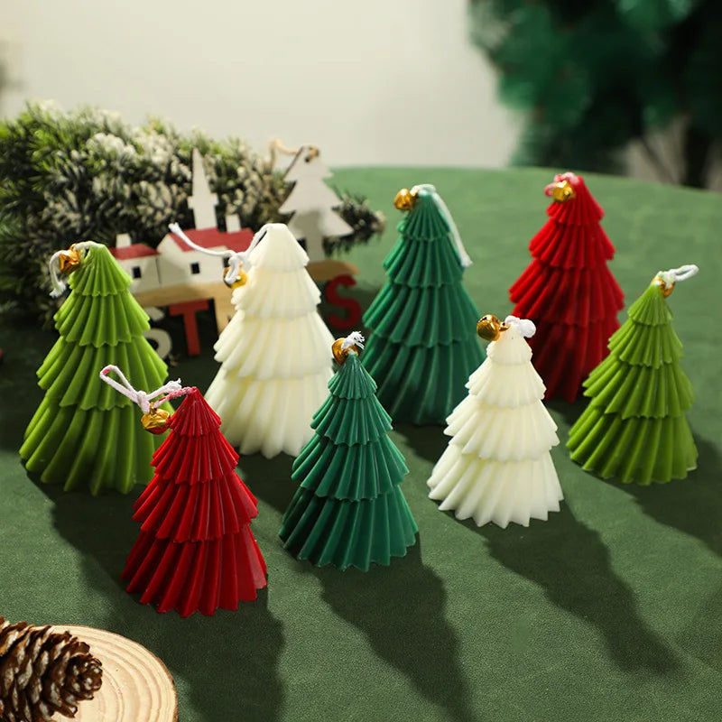 1PC Handcrafted Christmas Tree Scented Candles Creative Festive Ornament & Perfect Gift for Xmas Lovers Premium Fragrant Decor