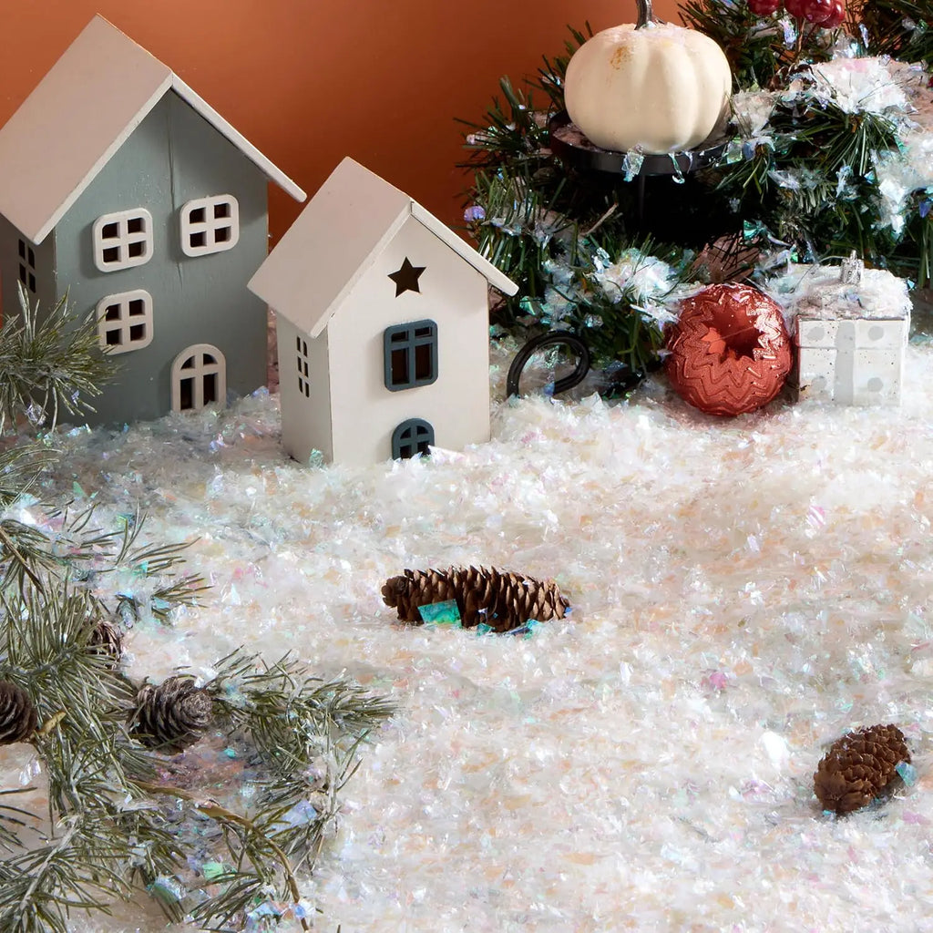 Winter Artificial Fake Snow Christmas Snow Powder Xmas Snowflake Decor for DIY Crafts Village Displays Props Holiday Supplies