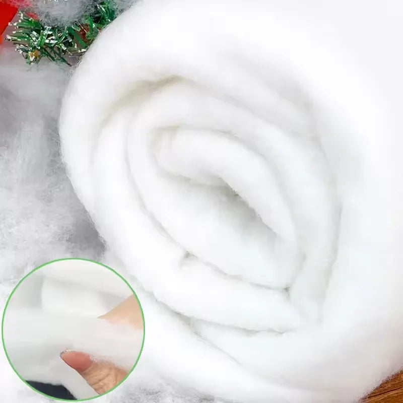 Artificial Christmas Snow Roll Snow Blanket Christmas Decoration Fake Snow Cotton Carpet White Snow Mat for Xmas Tree Home Party