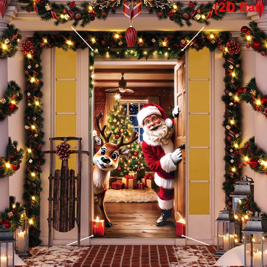 Christmas Photography Backdrop Santa Claus Background Cloth Xmas Happy 2026 New Year Winter Merry Christmas Baby Family Portrait