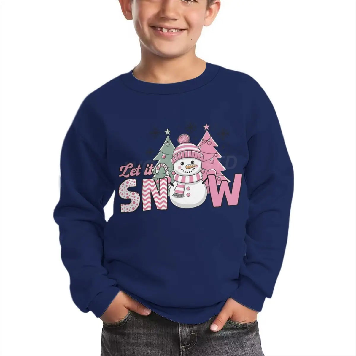 Let It Snow Sweatshirt Gift for Girls Snowflake Christmas Sweater Holiday Hoodie Winter Lover Xmas Party Gift Child Girl Clothes