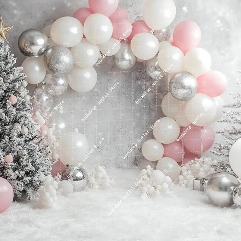 Christmas Celebration Photography Background Winter Window Glitter Xmas Tree Kids Family Portrait Decor Backdrop Photo Studio