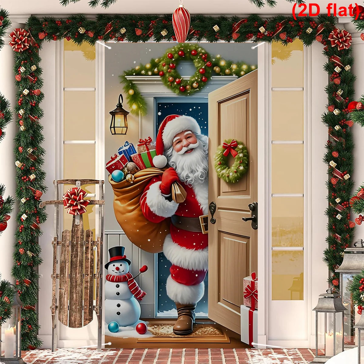 Christmas Photography Backdrop Santa Claus Background Cloth Xmas Happy 2026 New Year Winter Merry Christmas Baby Family Portrait
