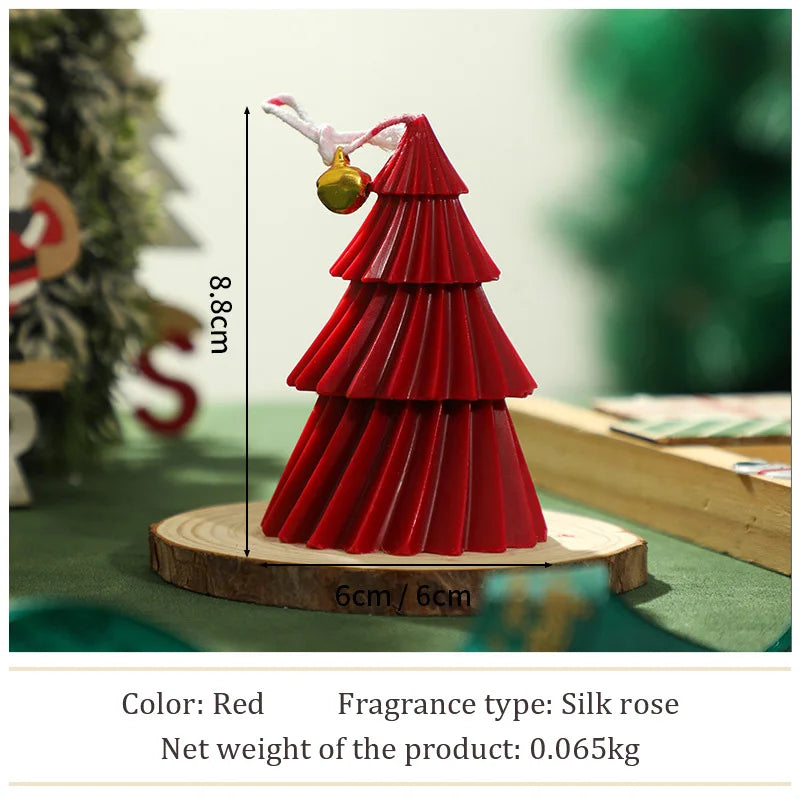 1PC Handcrafted Christmas Tree Scented Candles Creative Festive Ornament & Perfect Gift for Xmas Lovers Premium Fragrant Decor