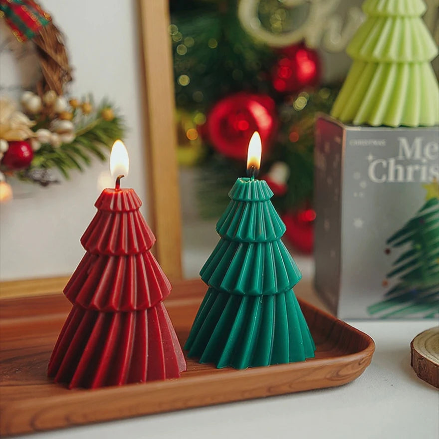 Handcrafted Christmas Tree Scented Candles | Creative Festive Ornament & Perfect Gift for Xmas Lovers | Premium Fragrant Decor