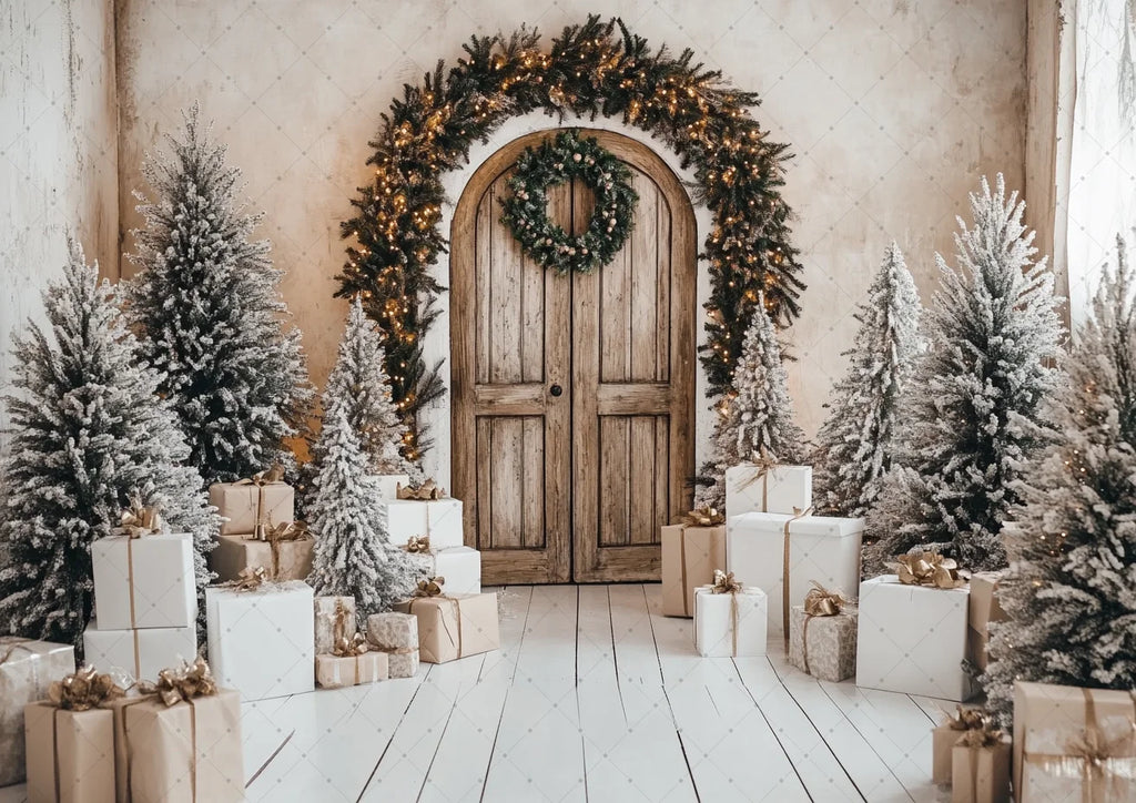 Merry Christmas Photography Background Indoor Scene For Child Portrait Photocall Banner Xmas Windows Fireplace Decor Backdrops