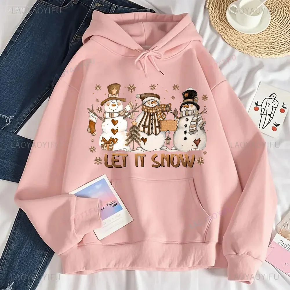 Funny Snowman Xmas Christmas Sweatshirt Let It Snow Sweatshirt Christmas Hoodie Winter Sweatshirt Snowman Hoodie Holiday Gift