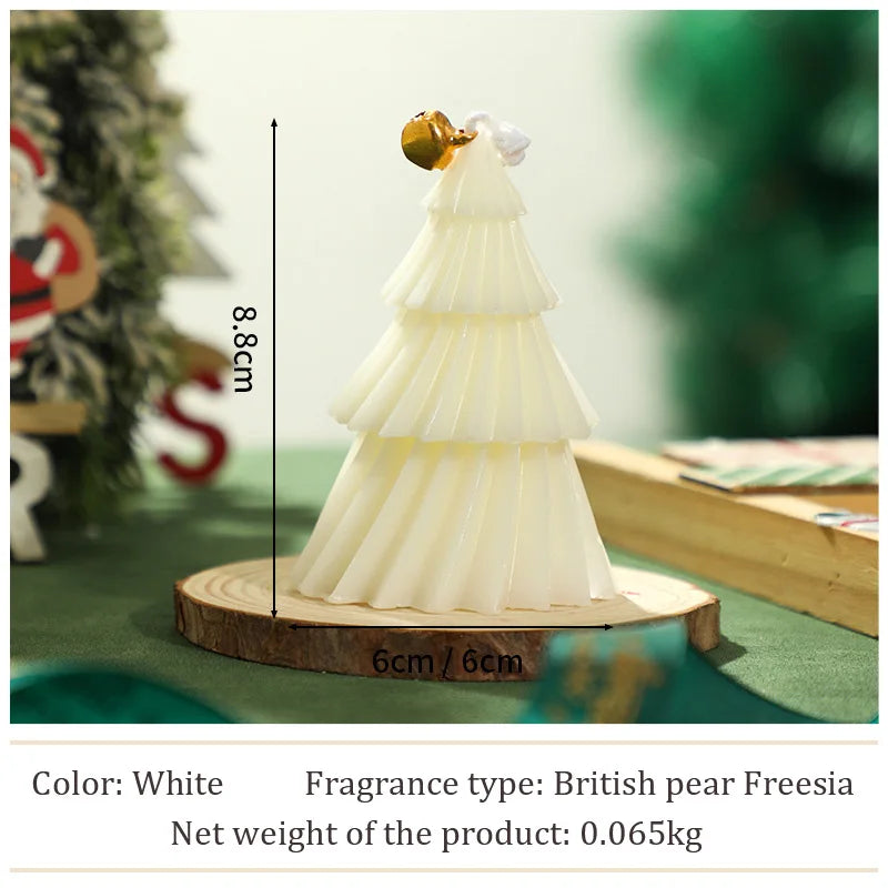 1PC Handcrafted Christmas Tree Scented Candles Creative Festive Ornament & Perfect Gift for Xmas Lovers Premium Fragrant Decor