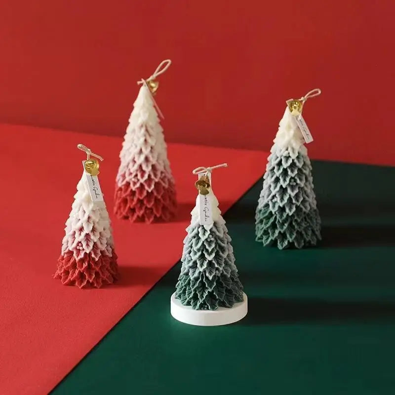 Christmas Tree Candles, Scented Candles High-quality Appearance Gifts Fresh Souvenirs Carved Candles Cedar