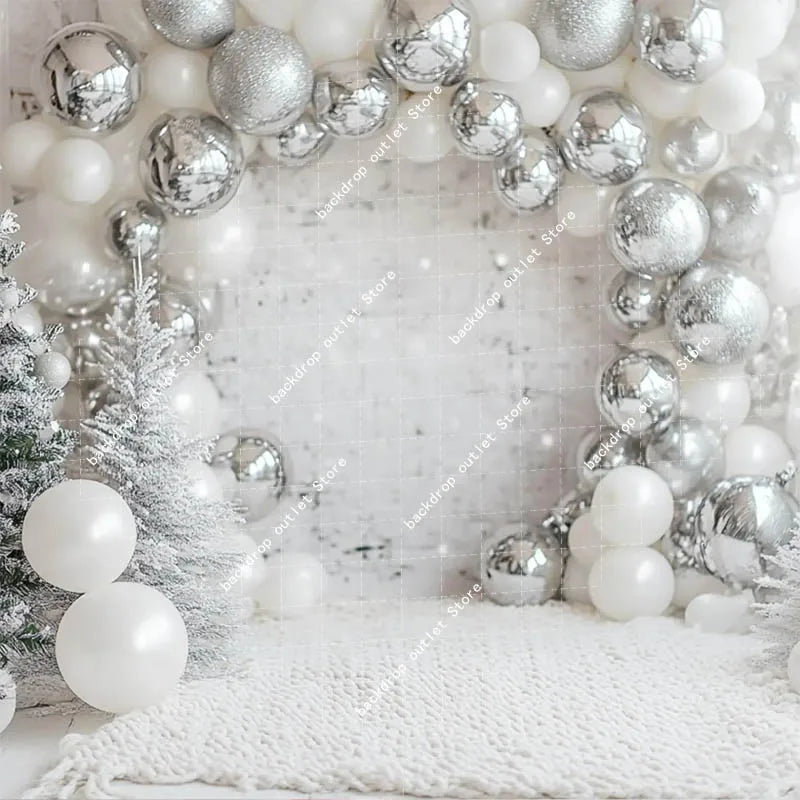 Christmas Celebration Photography Background Winter Window Glitter Xmas Tree Kids Family Portrait Decor Backdrop Photo Studio