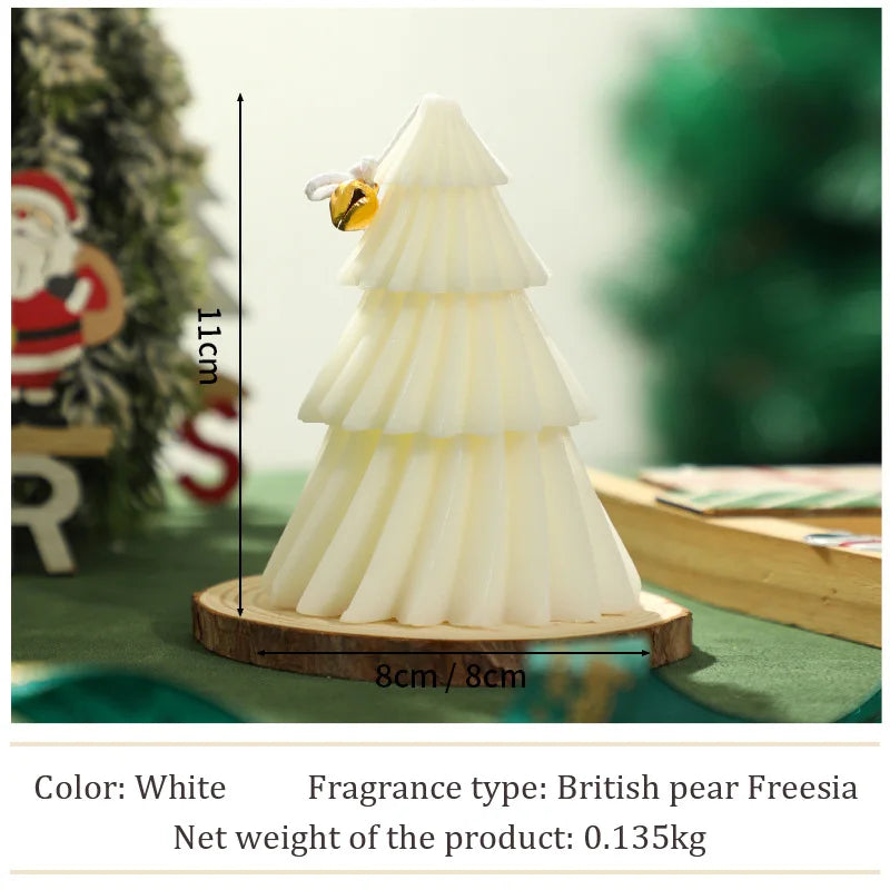 1PC Handcrafted Christmas Tree Scented Candles Creative Festive Ornament & Perfect Gift for Xmas Lovers Premium Fragrant Decor