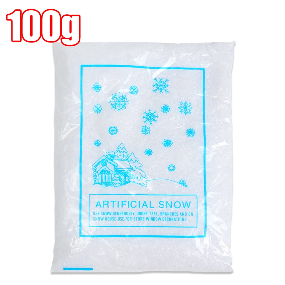 50/200g Artificial Snow Powder DIY Christmas Snowflakes for Indoor Outdoor Ornaments Winter Displays Xmas Party Decoration Props