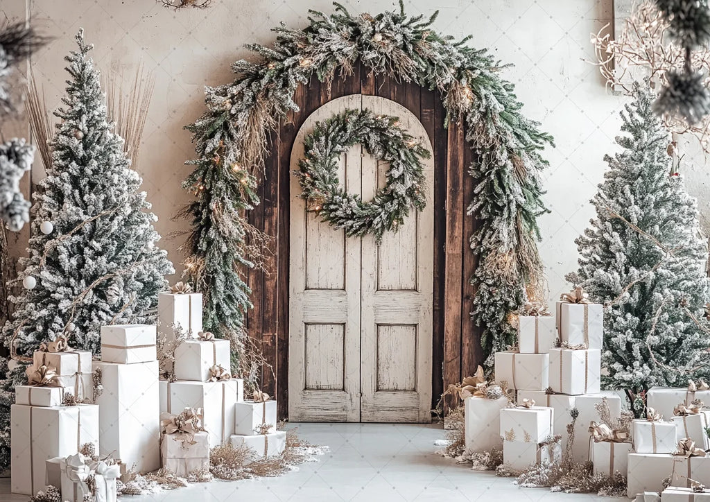 Merry Christmas Photography Background Indoor Scene For Child Portrait Photocall Banner Xmas Windows Fireplace Decor Backdrops