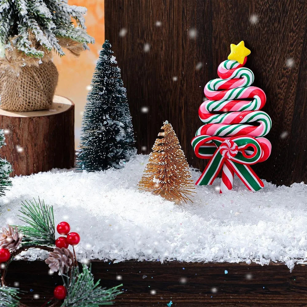 50g/100g Christmas Snow Decoration White Shiny Artificial Snow Acrylic Snow for Christmas Scene Decoration Fake Snow Decoration