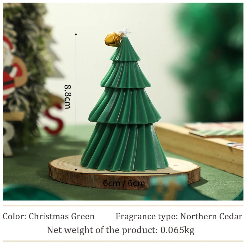 1PC Handcrafted Christmas Tree Scented Candles Creative Festive Ornament & Perfect Gift for Xmas Lovers Premium Fragrant Decor