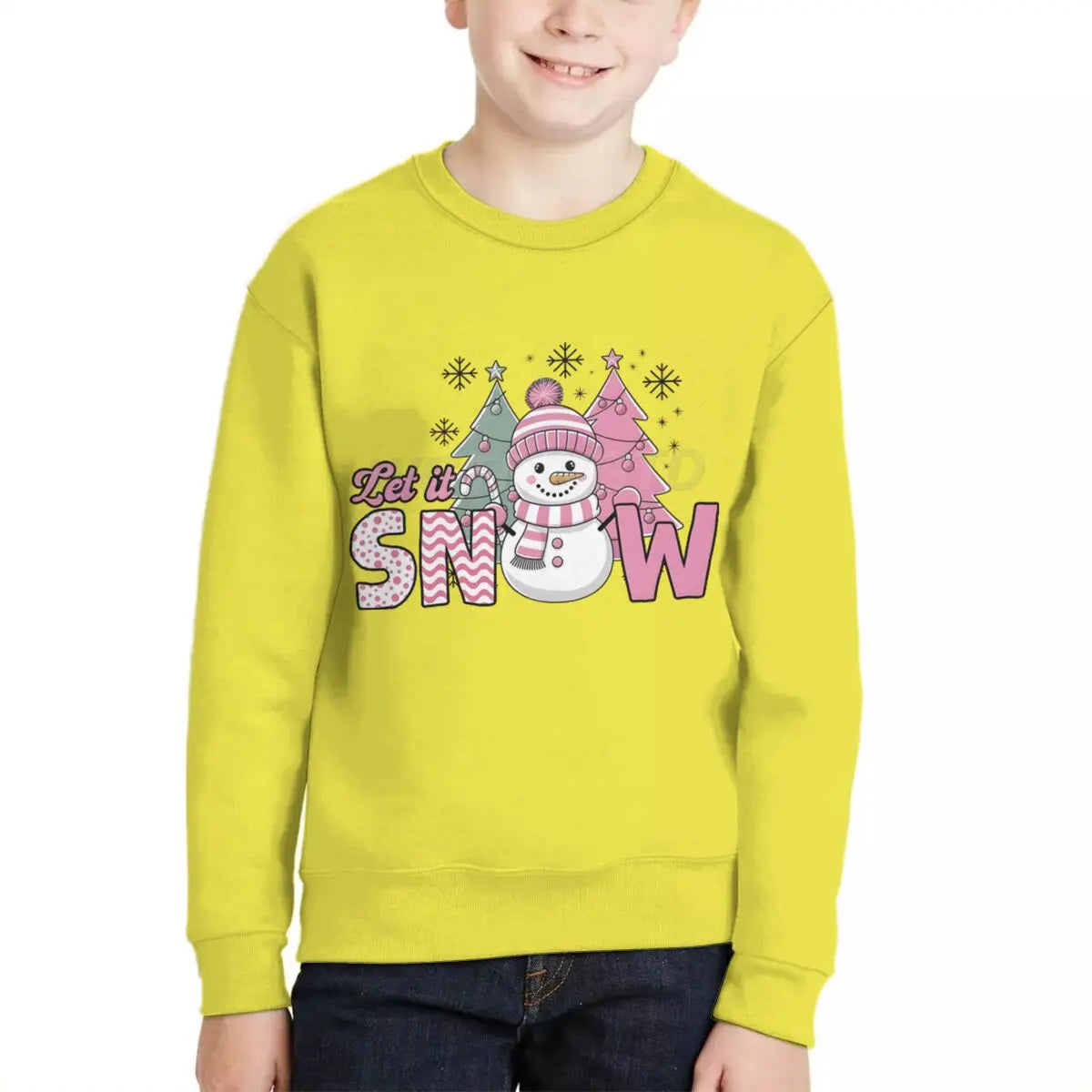 Let It Snow Sweatshirt Gift for Girls Snowflake Christmas Sweater Holiday Hoodie Winter Lover Xmas Party Gift Child Girl Clothes