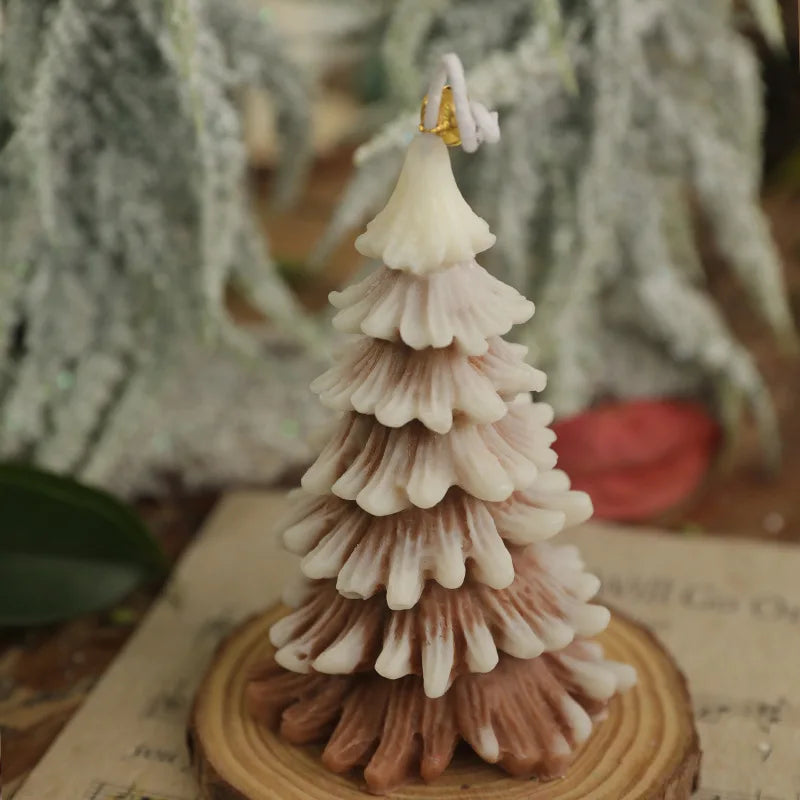 Merry Christmas Candle Cute Xmas Tree Shaped Aromatherapy Scented Candle Desk Ornaments for 2025 New Year Navidad Home Decor