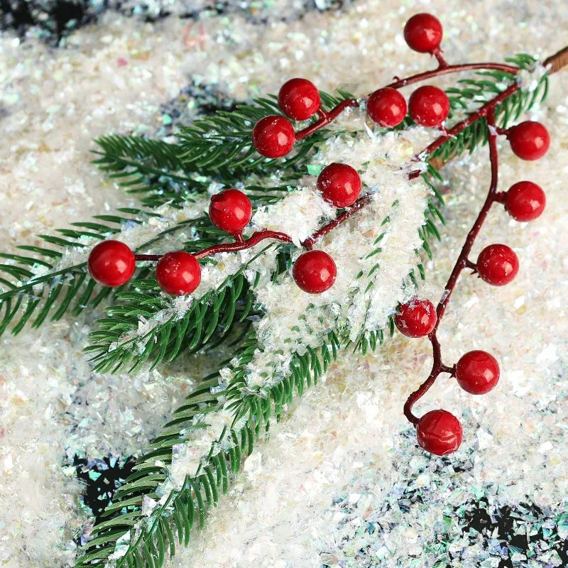 White Fake Snowflake Powder Artificial Christmas Snow DIY Xmas Tree New Year Party Scenery Decor Festive Village Display Prop