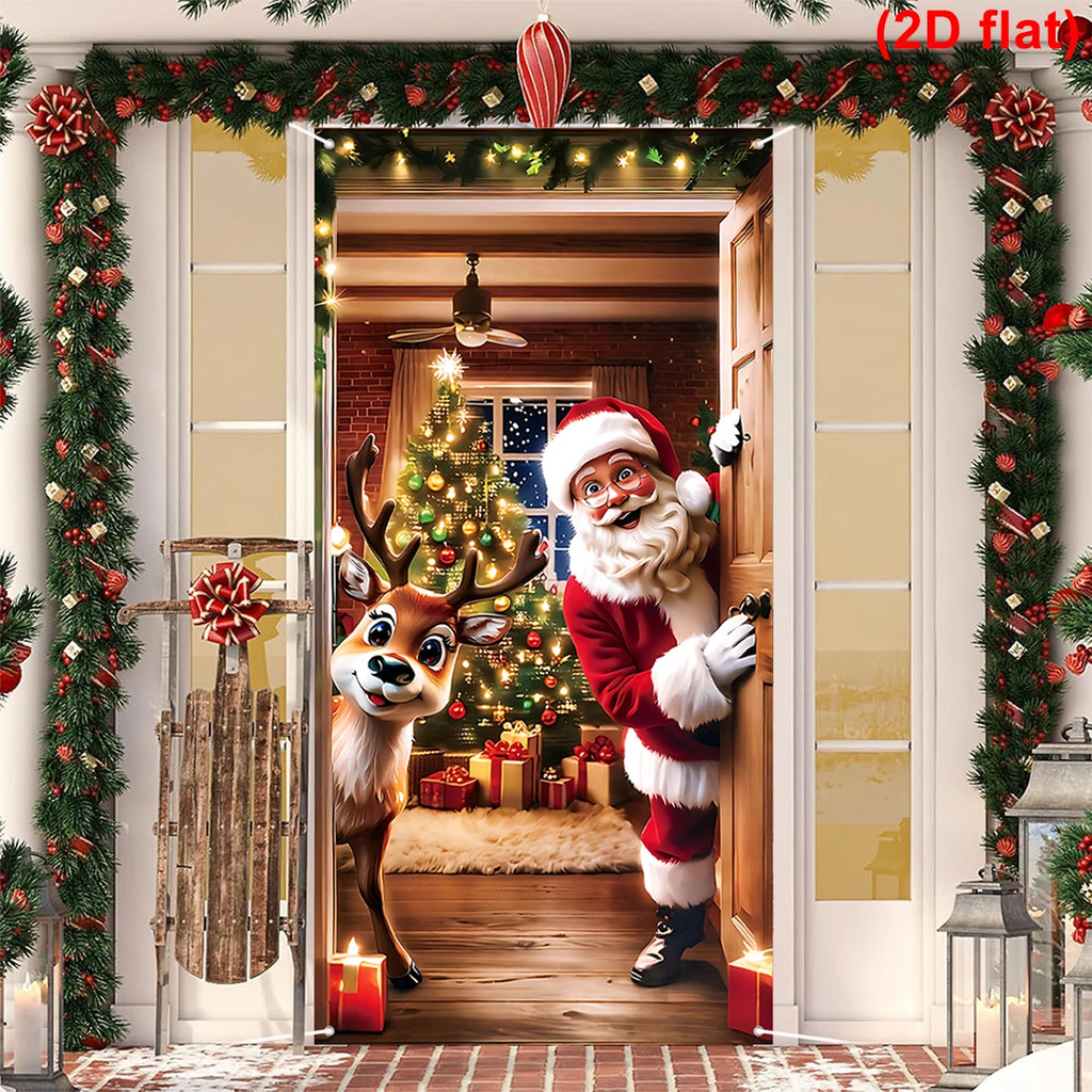 Christmas Photography Backdrop Santa Claus Background Cloth Xmas Happy 2026 New Year Winter Merry Christmas Baby Family Portrait