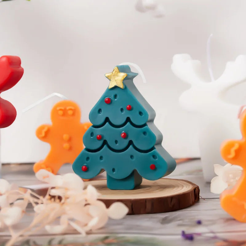 Christmas tree-shaped candles Christmas gifts Christmas candle ornaments boys' and girls' scented souvenirs creative gifts
