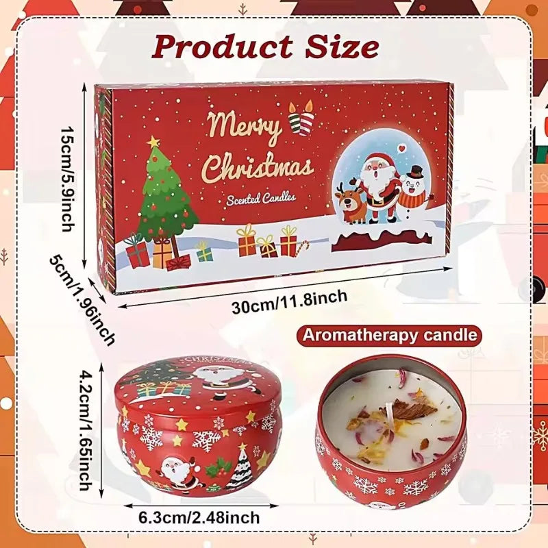 Holiday Decor 8-Piece Christmas Candles:Scented Decorative Candles – Ideal for Christmas Party, Family Gathering Relaxing Spaces