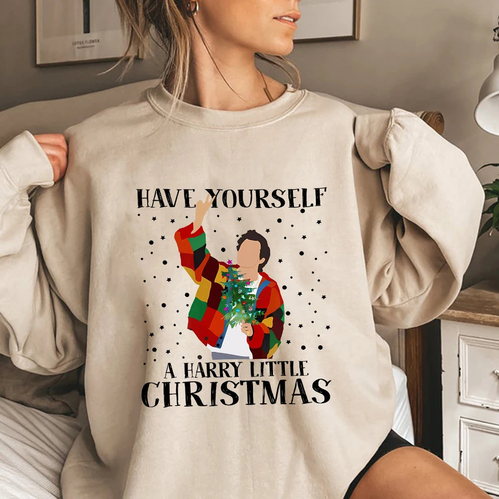 Have Yourself A Harry Little Christmas Sweatshirt Xmas Sweatshirt Xmas Shirt Love on Tour Tees Xmas Gifts Casual Sweatshirts